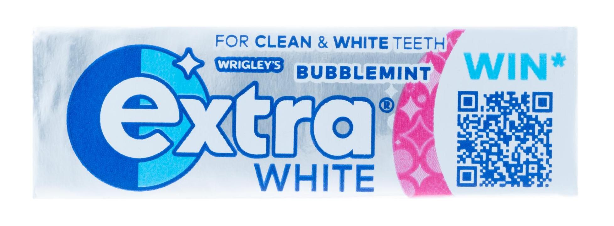 Wrigley's Extra White Bubblemint Sugar Free Gum 10pk