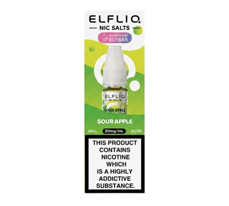 Elfliq Sour Apple Nic Salts
