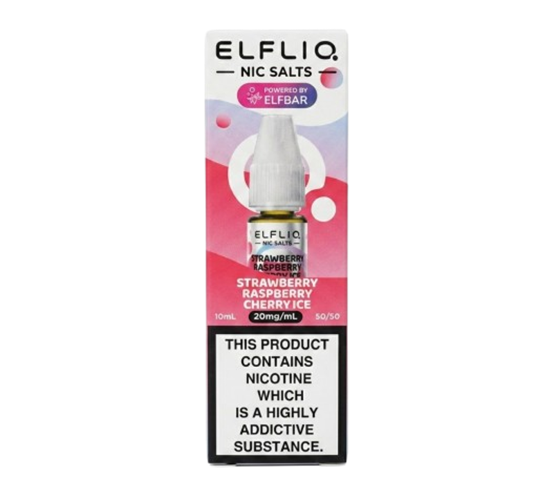 Elfliq Strawberry Raspberry Cherry Ice Nic Salts