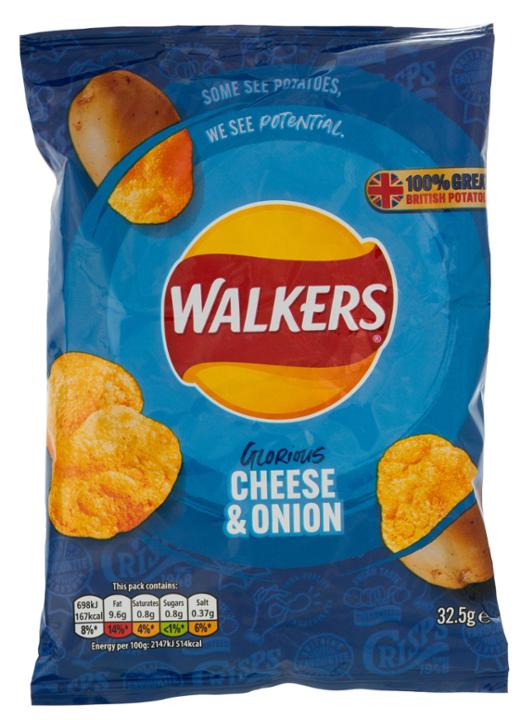 Walkers Cheese & Onion Crisps