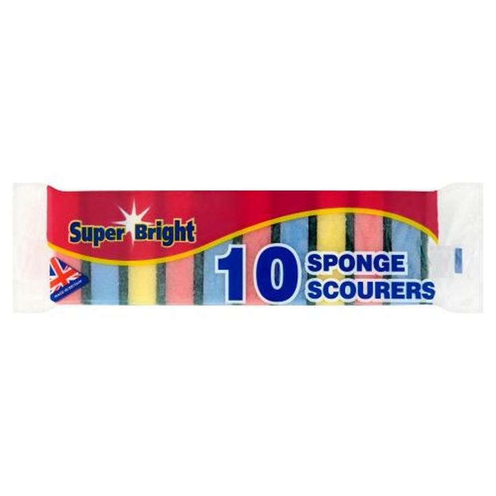 Super Bright Sponge Scourers 10pk