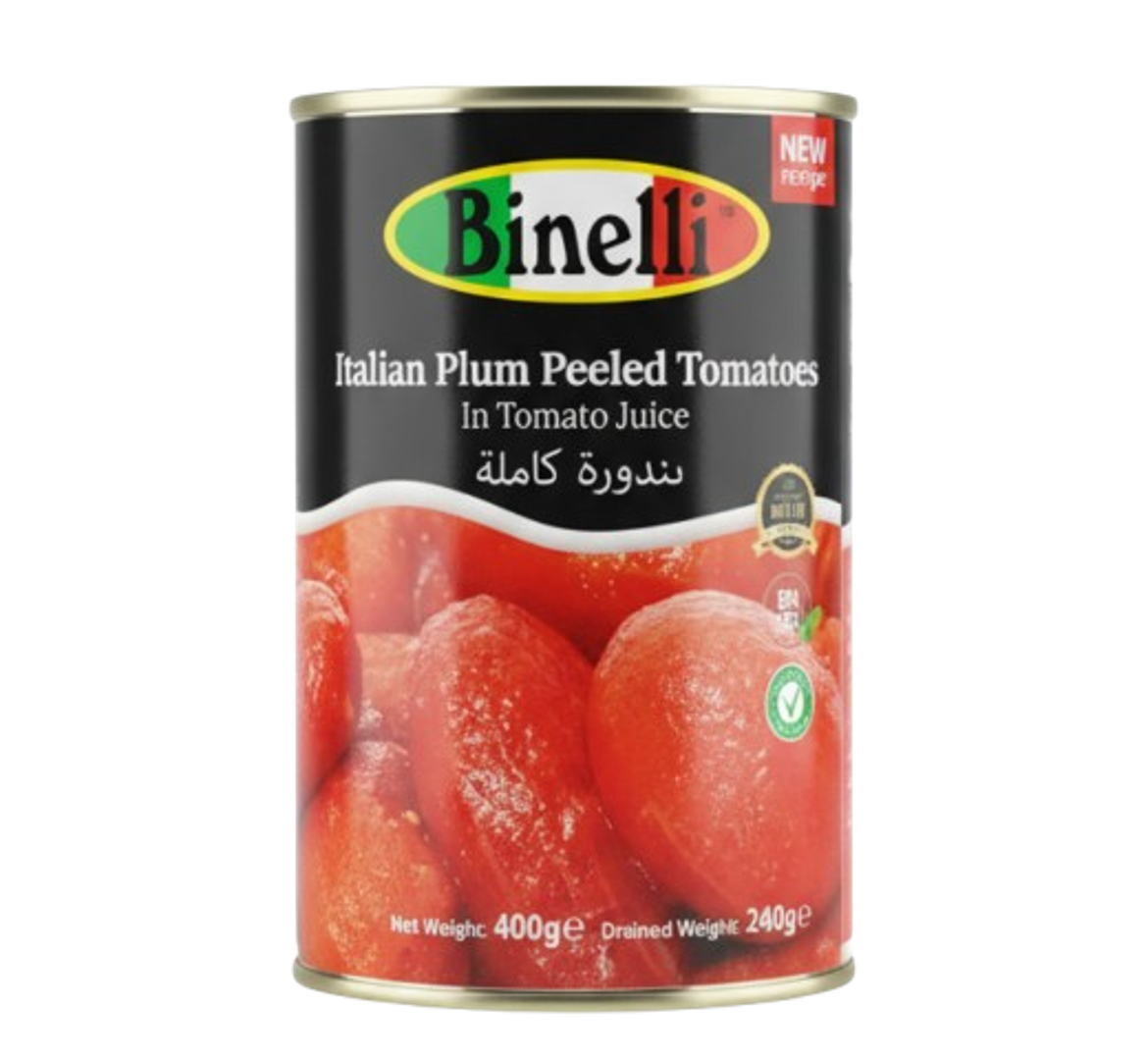 Binelli Itlian Plum Peeled Tomatoes