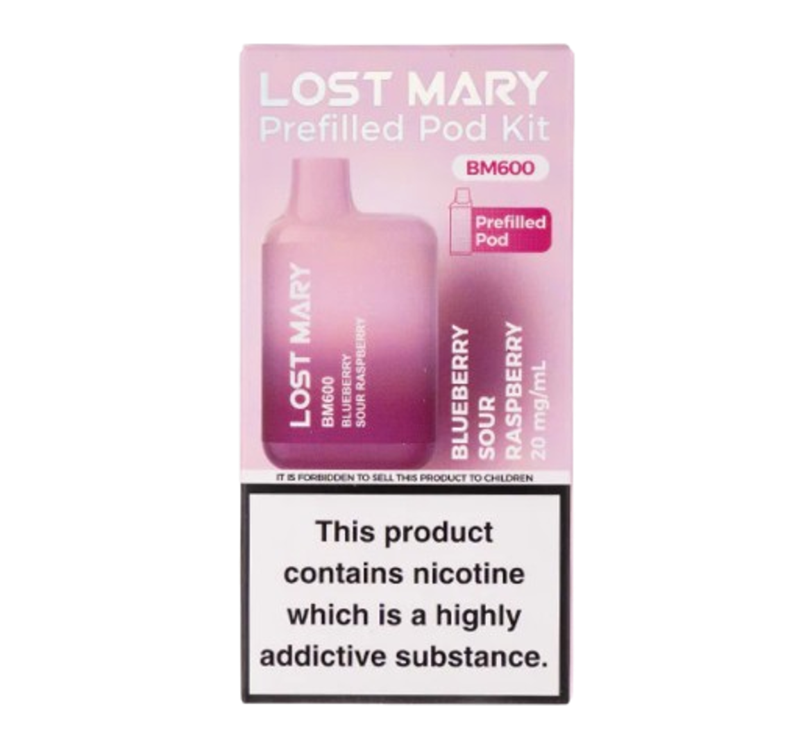 Lost Mary BM600 Blueberry Sour Raspberry Prefilled Pod Kit