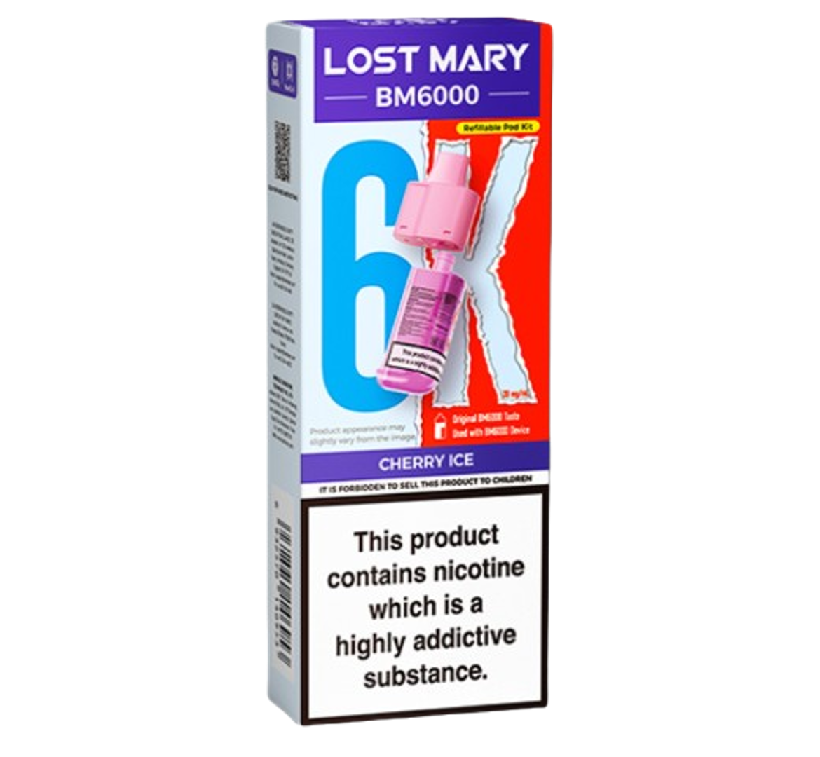 Lost Mary BM6000 Cherry Ice Refillable Pod Kit