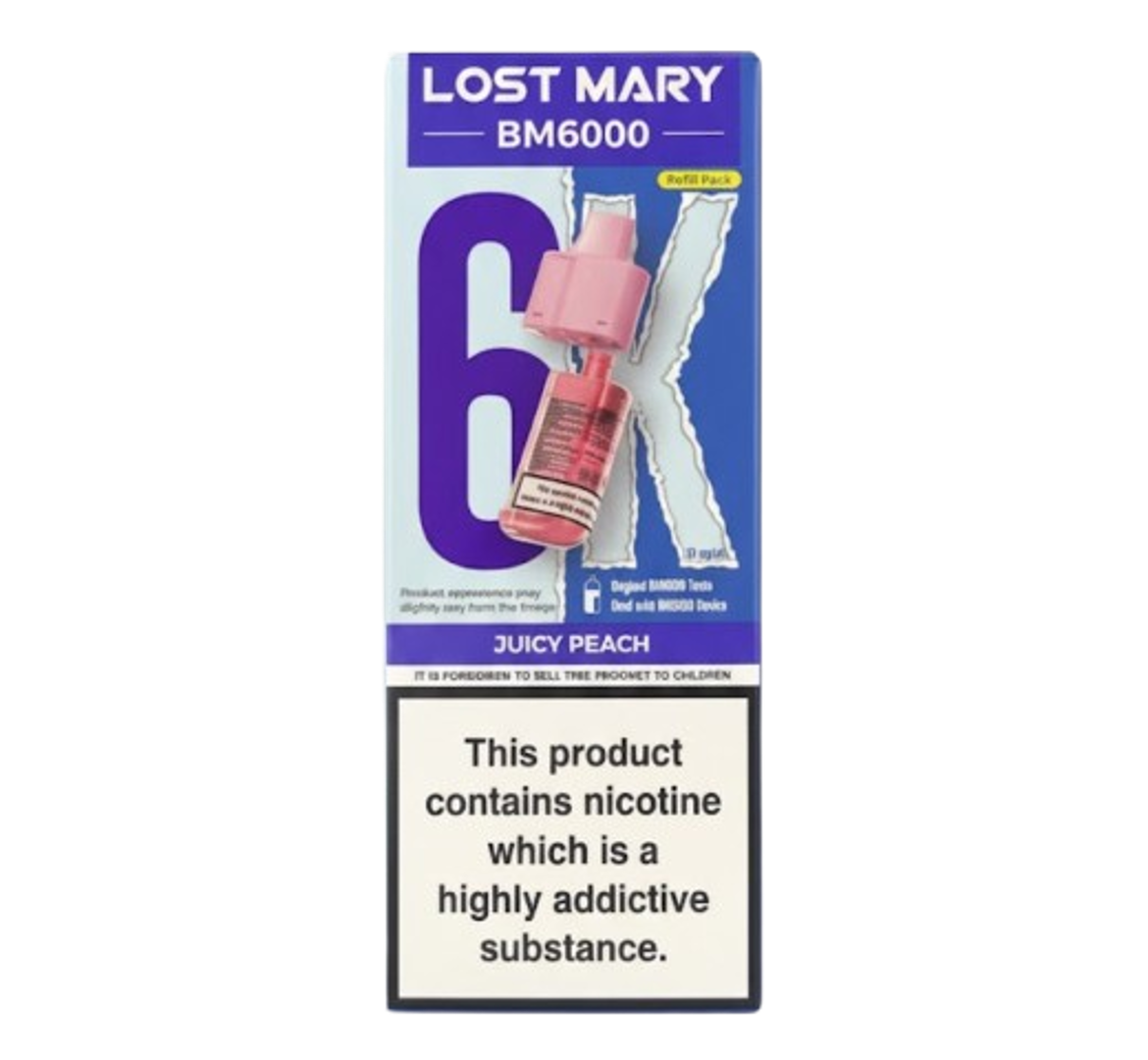 Lost Mary BM6000 Juicy Peach Refill Pack