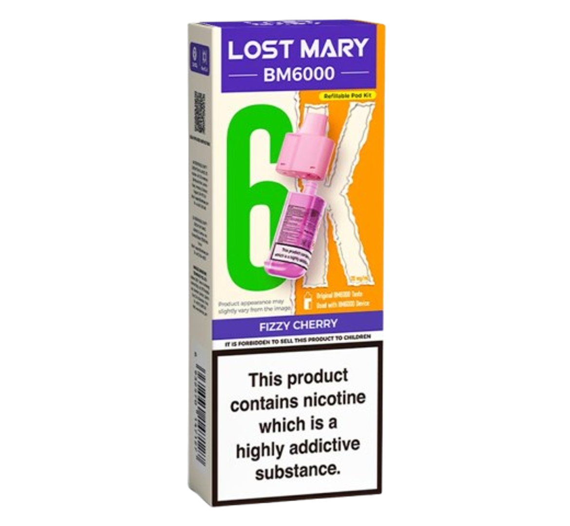 Lost Mary BM6000 Fizzy Cherry Refillable Pod Kit