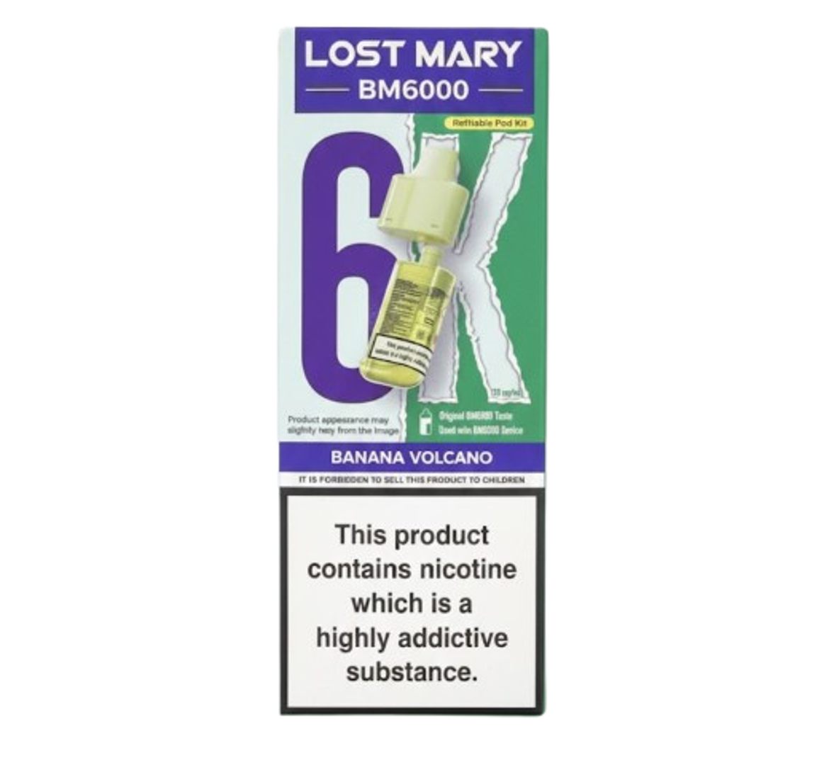 Lost Mary BM6000 Banana Volcano Refillable Pod Kit