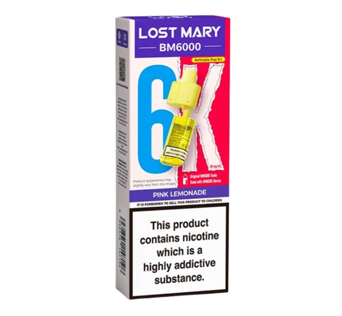 Lost Mary BM6000 Pink Lemonade Refillable Pod Kit