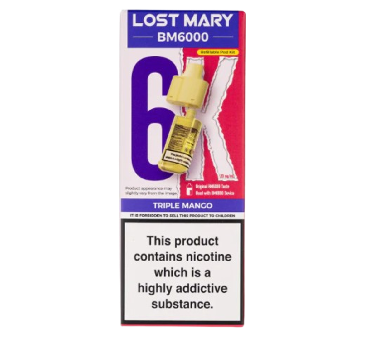 Lost Mary BM6000 Triple Mango Refillable Pod Kit