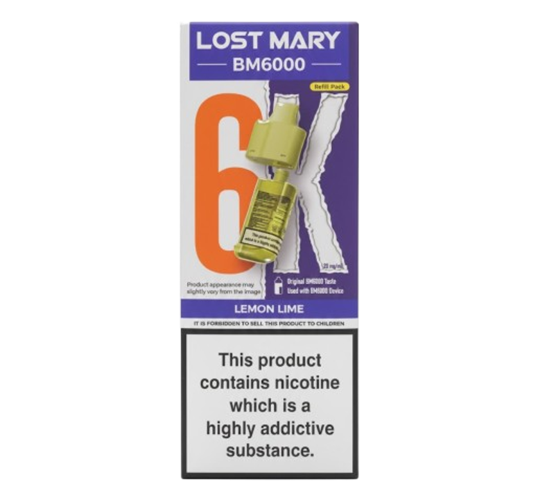 Lost Mary BM6000 Lemon Lime Refill Pack