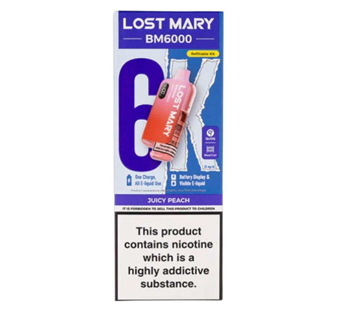 Lost Mary BM6000 Juicy Peach Refillable Kit