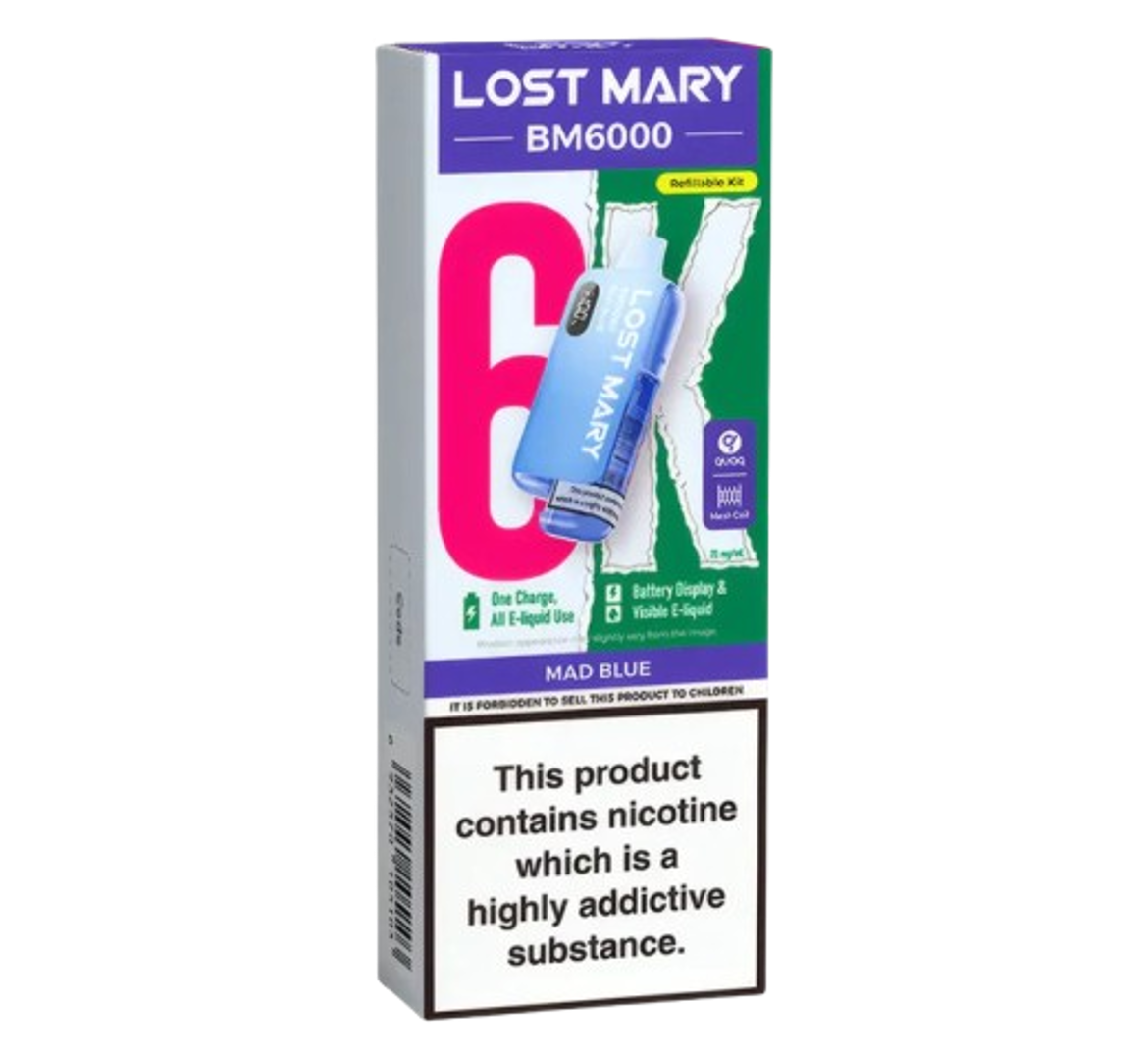 Lost Mary BM6000 Mad Blue Refillable Kit