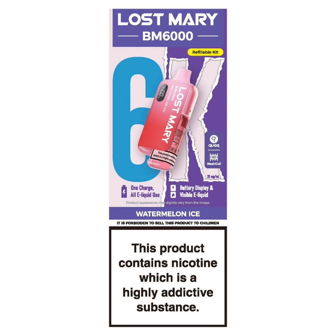 Lost Mary BM6000 Watermelon Ice Refillable Kit