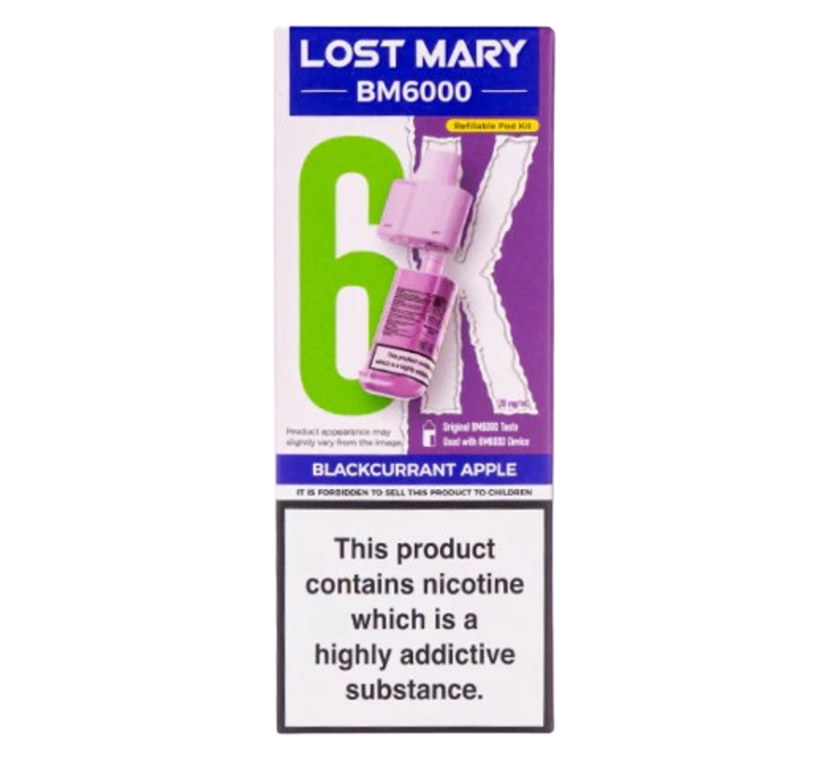 Lost Mary BM6000 Blackcurrant Apple Refillable Kit
