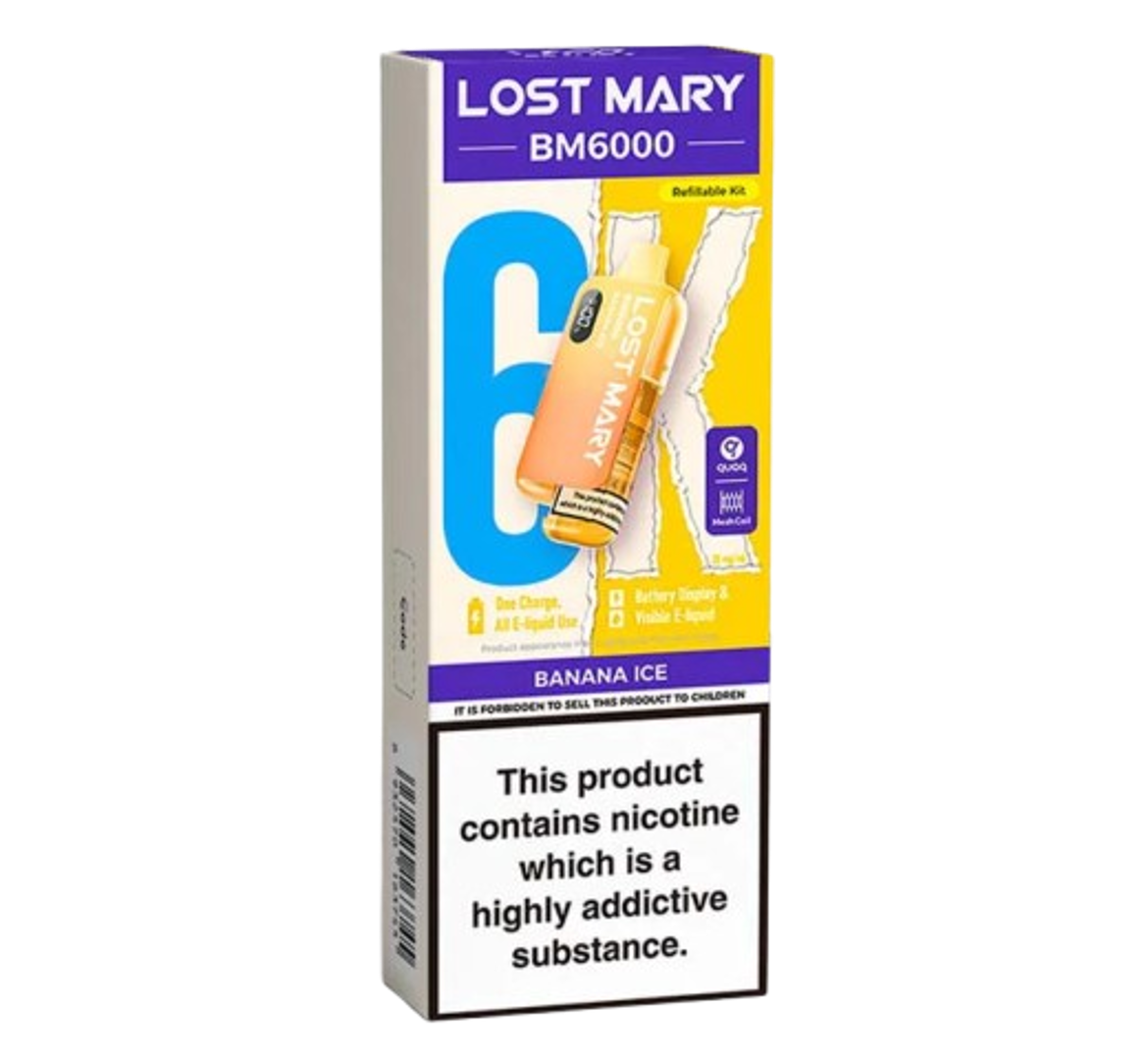 Lost Mary BM6000 Banana Ice Refillable Kit
