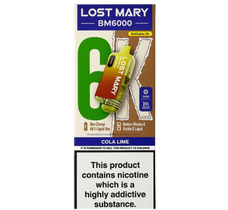 Lost Mary BM6000 Cola Lime Refillable Kit