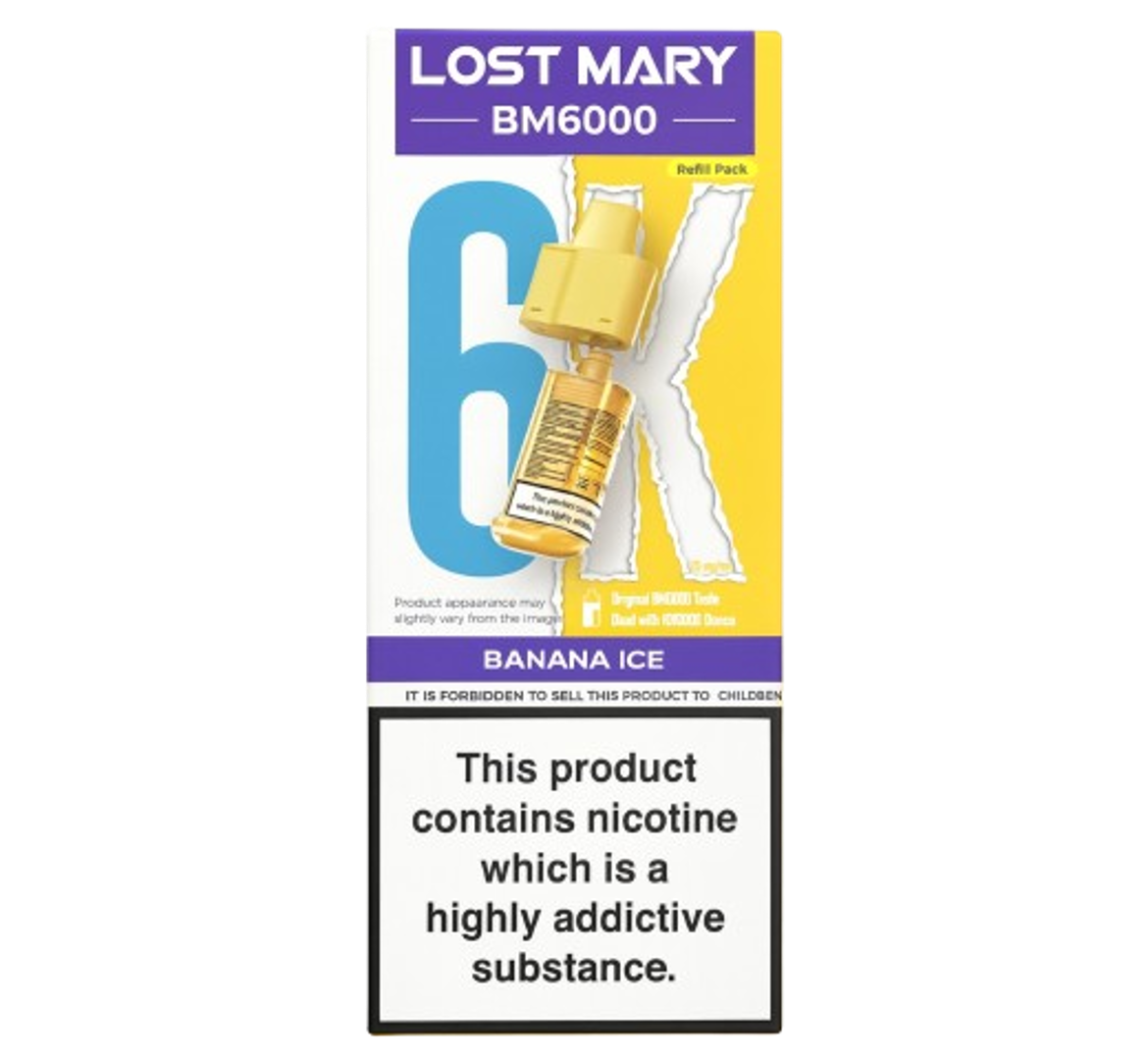Lost Mary BM6000 Banana Ice Refill Pack