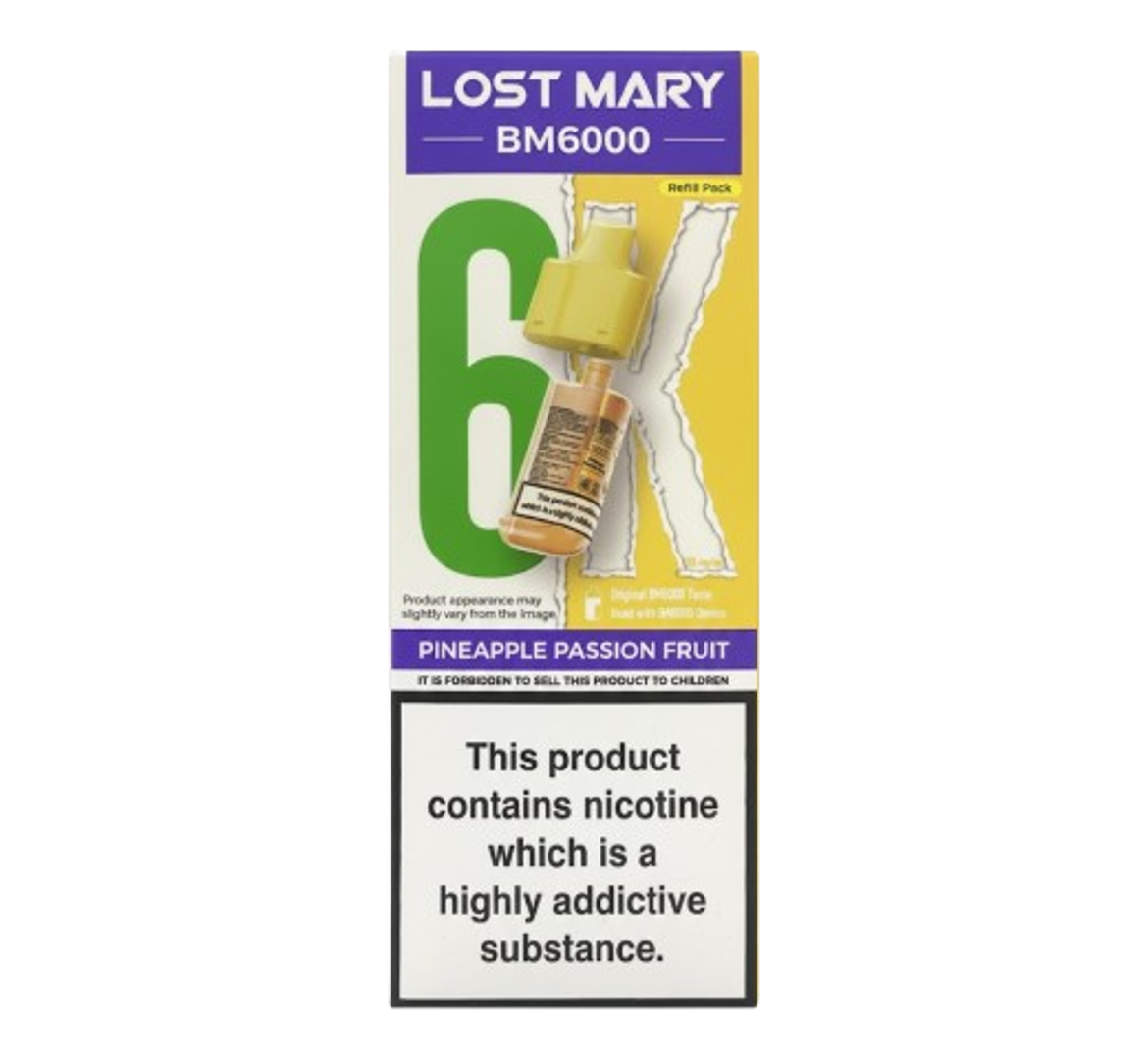 Lost Mary BM6000 Pineapple Passion Fruit Refill Pack
