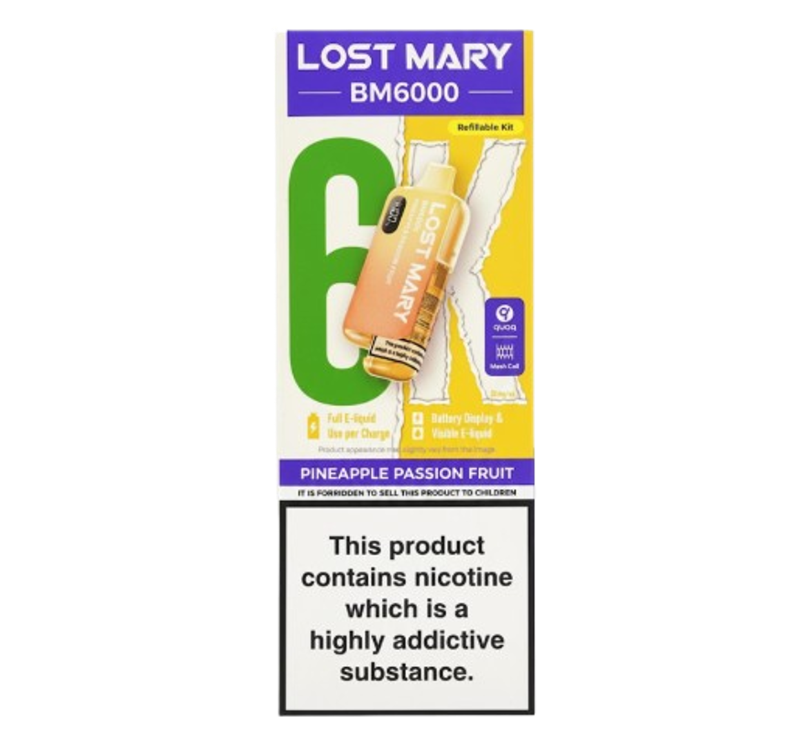 Lost Mary BM6000 Pineapple Passion Fruit Refillable Kit