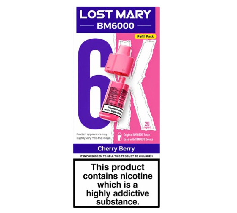 Lost Mary BM6000 Cherry Berry Refill Pack