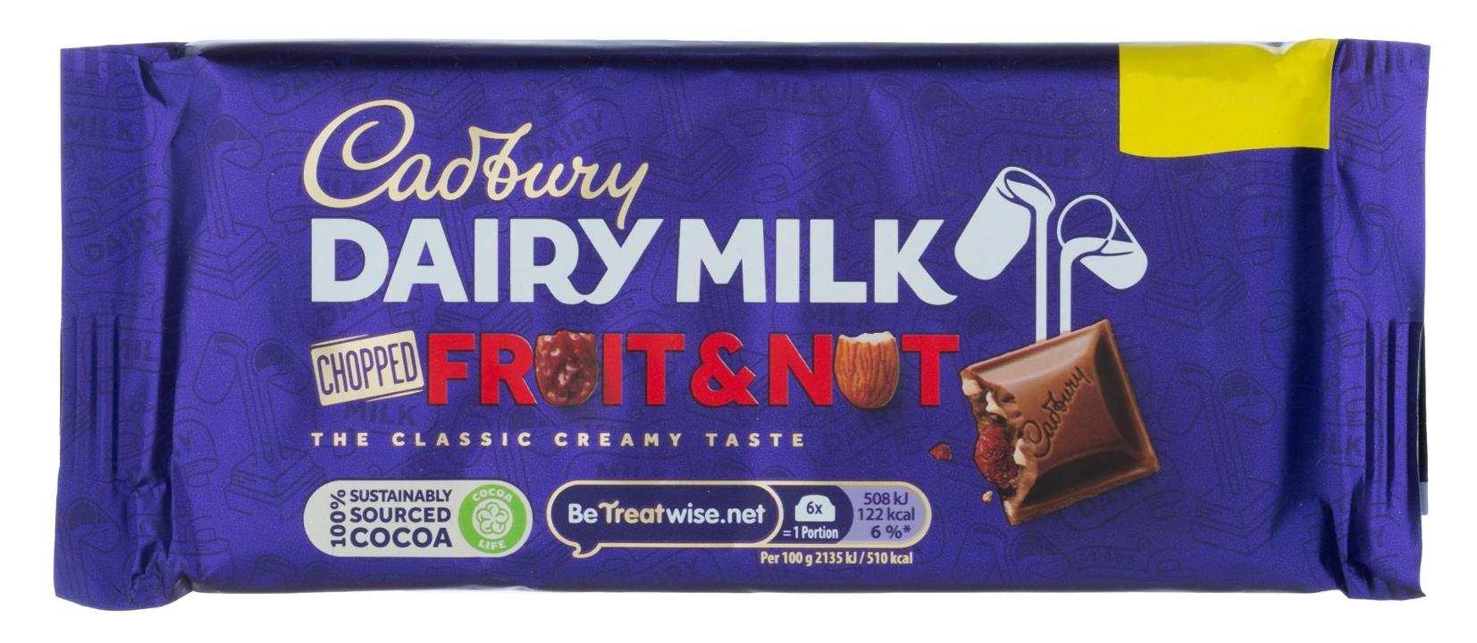 Cadbury Dairy Milk Chopped Fruit & Nut