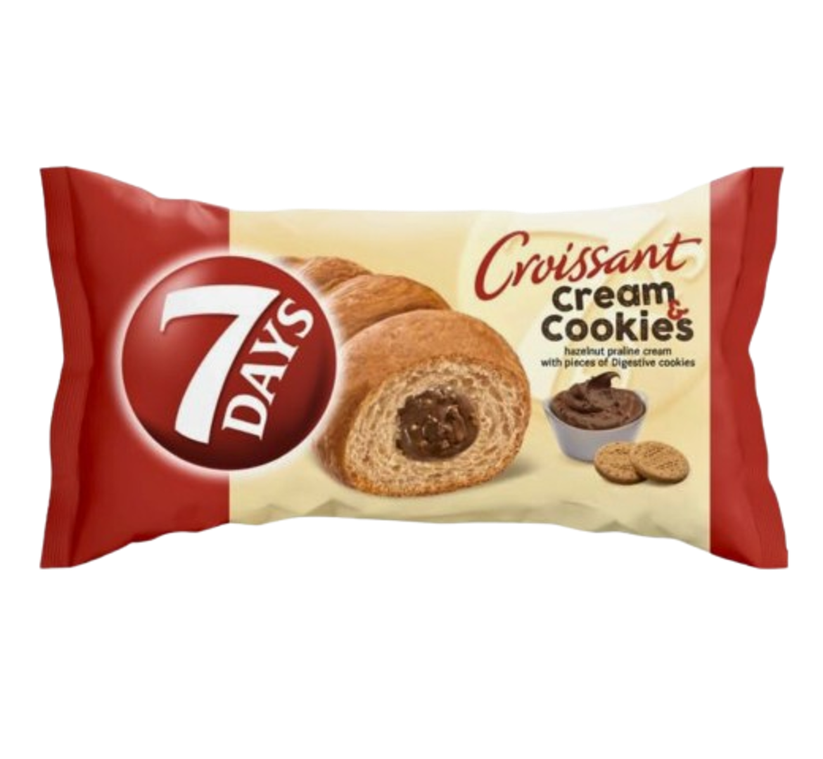 7Days Croissant Cream & Cookies Hazelnut Filling with Chocolate Pieces