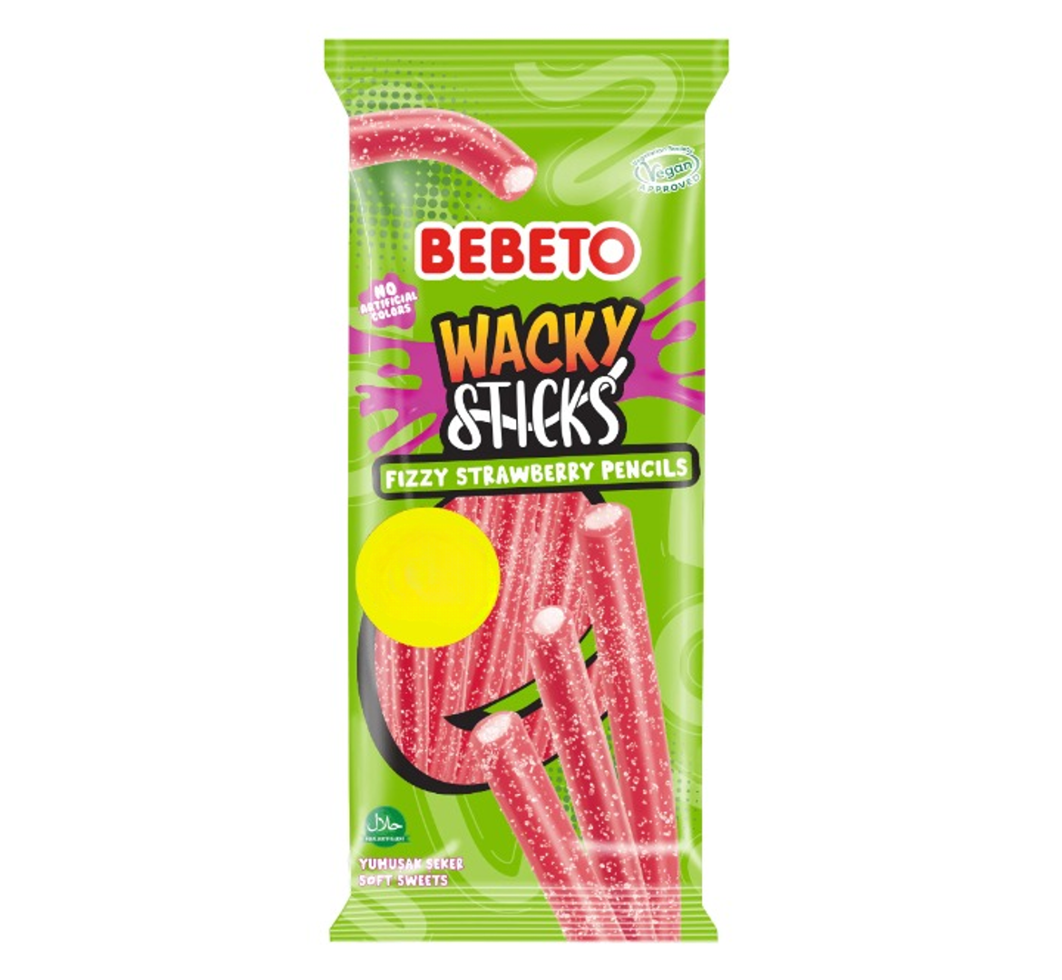Bebeto Wacky Stick Fizzy Strawberry Pencils