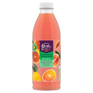 Sainsbury's 1L Sicilian Blood Orange Juice with Bits, Taste the Difference