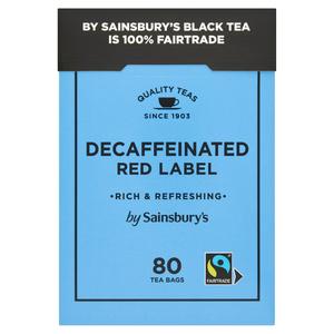 Sainsbury's Red Label Fairtrade Decaf Tea Bags x80 250g