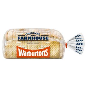 Warburtons Soft Farmhouse Thick Sliced White Bread 800g